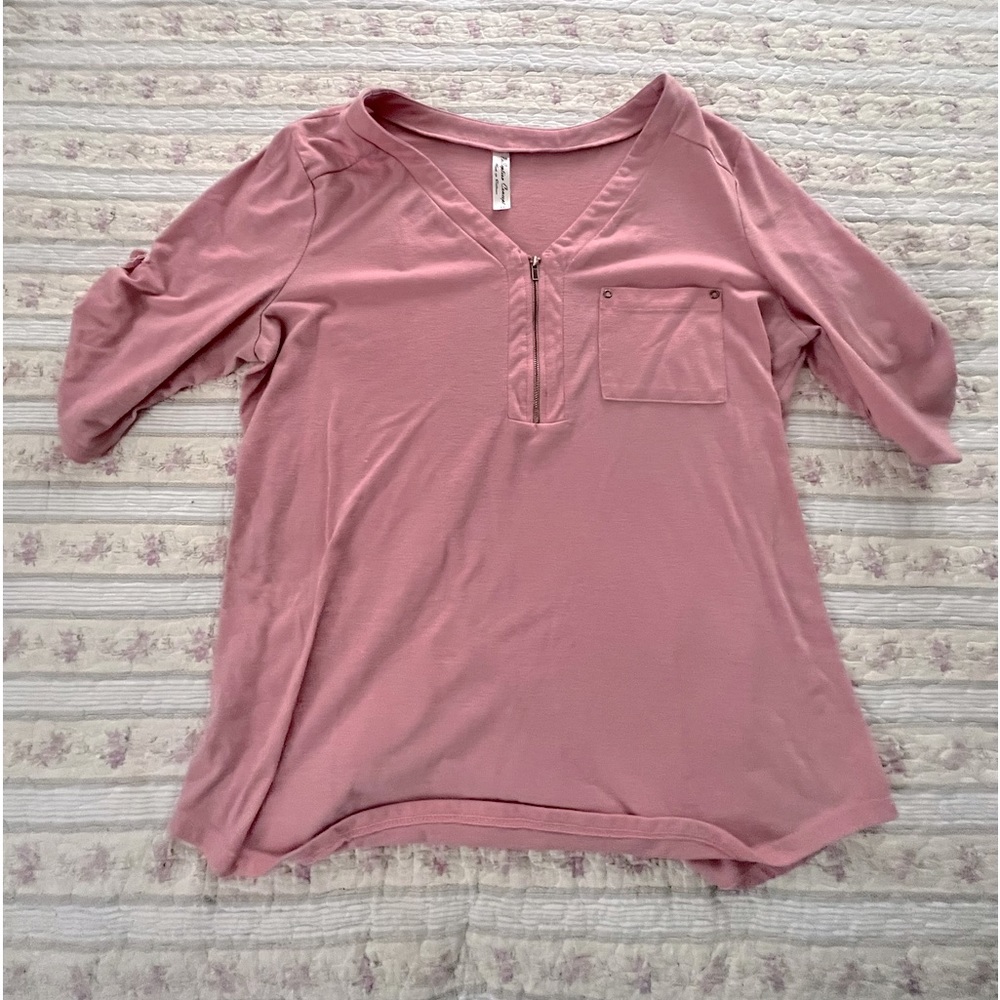 PerSeption Concept sz XL Pink Blouse
